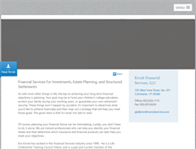 Tablet Screenshot of kronkfinancialservices.com
